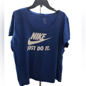 Women Blue Color The Nike Tee Size XXL Athletic Cut - 2353